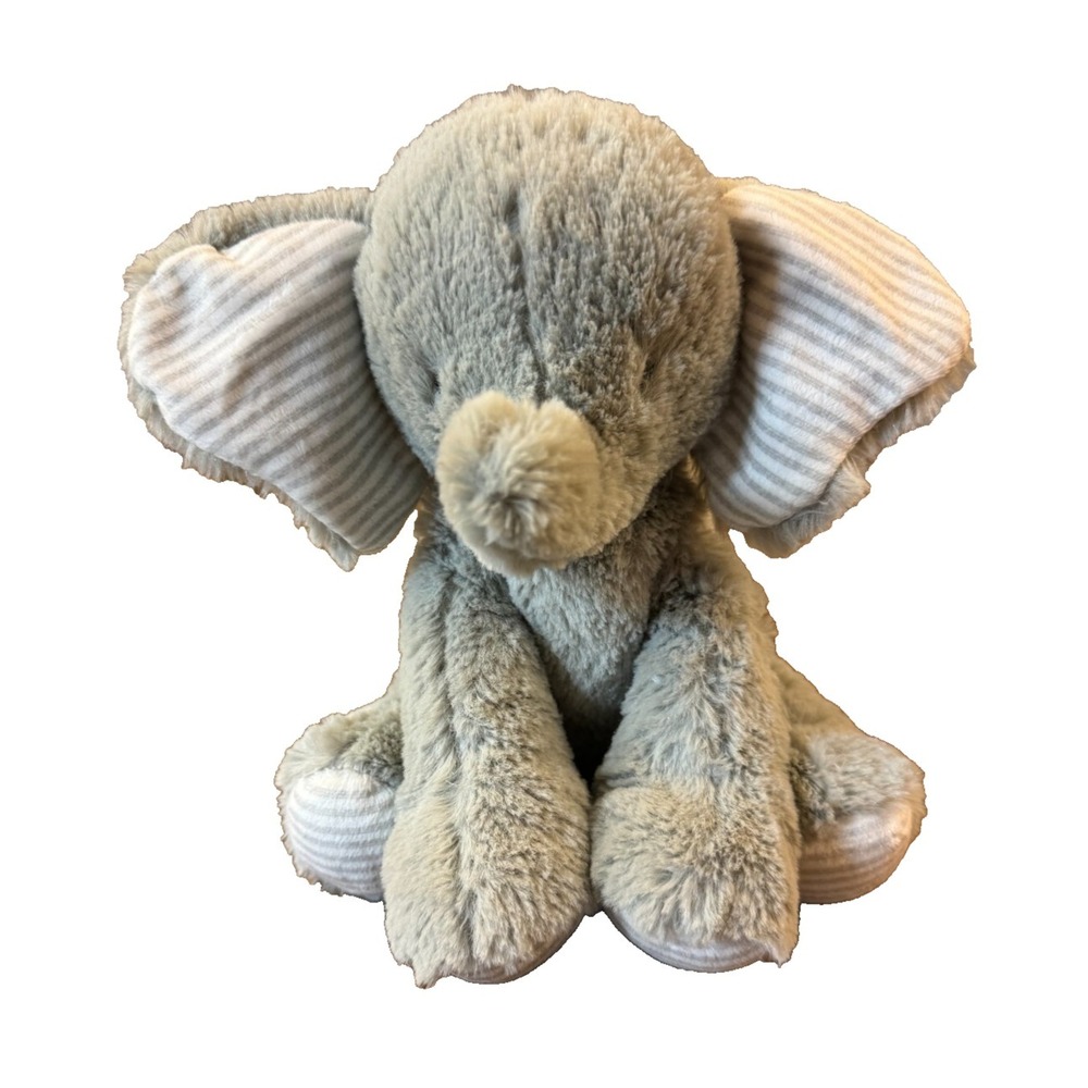 Carters Just One You Wind Up Musical Gray Elephant Stripe Ears 9 Inch Baby Toy
